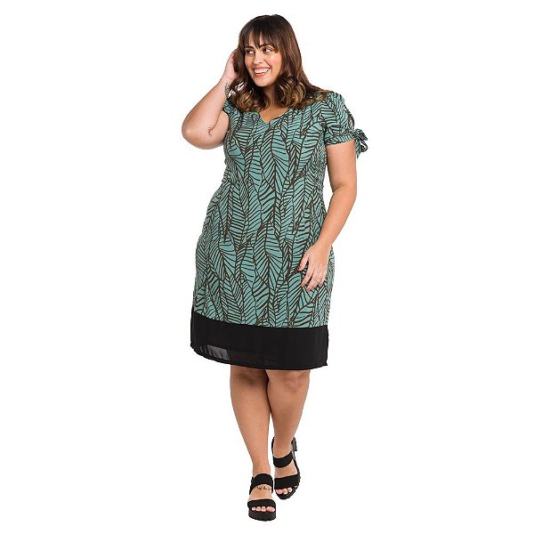 vestido de tecido com manga