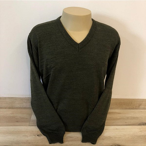 Blusa Masculina Decote V  Verde
