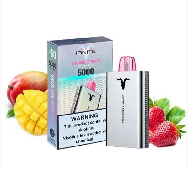 IGNITE V50 - STRAWBERRY MANGO POD DESCARTÁVEL 5000 PUFFS