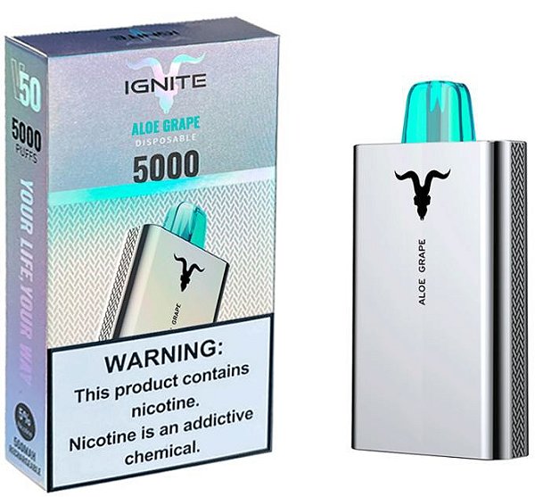 IGNITE V50 - ALOE GRAPE  POD DESCARTÁVEL 5000 PUFFS