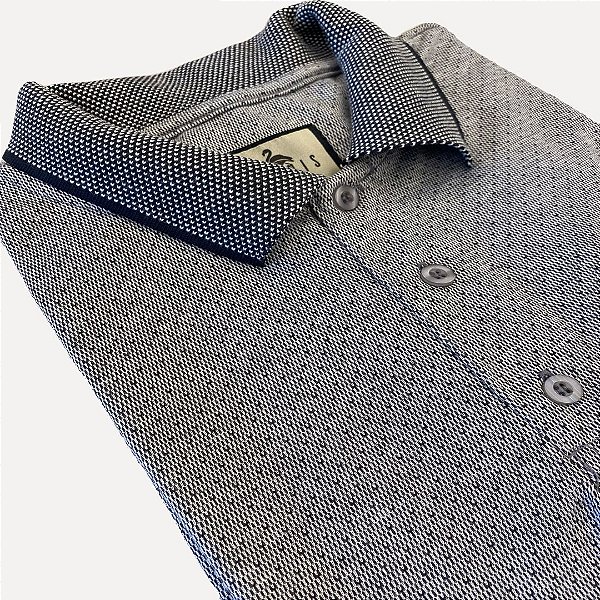 Camiseta Gola Polo Cinza