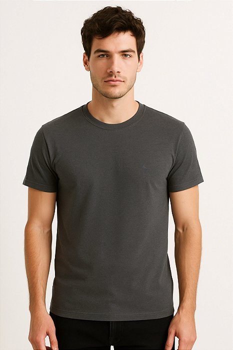 Camiseta Básica Chumbo 100% Algodão