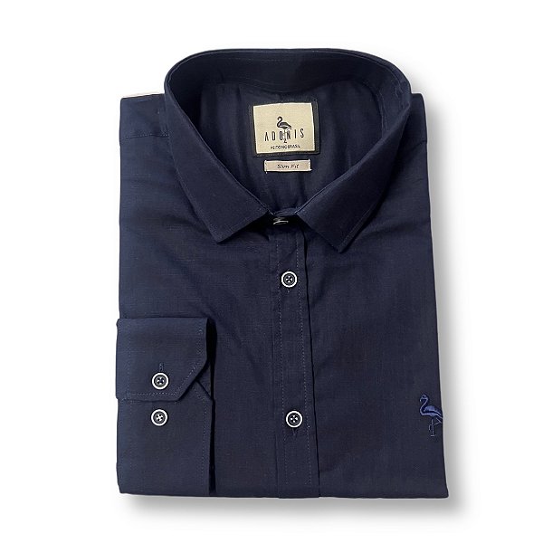 Camisa Social Azul Marinho