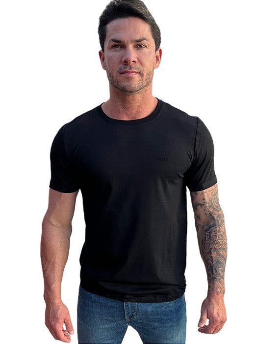 Camiseta Pima Adonis Black Bordado
