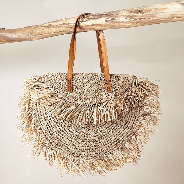 raffia fringe bolsa
