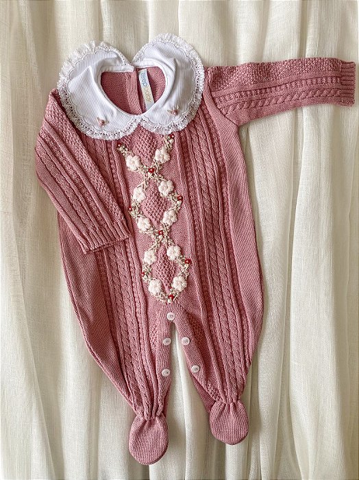 Macacão Babi em tricot Rosé