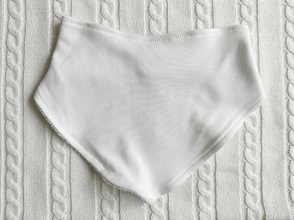 Babador branco em algodão Pima