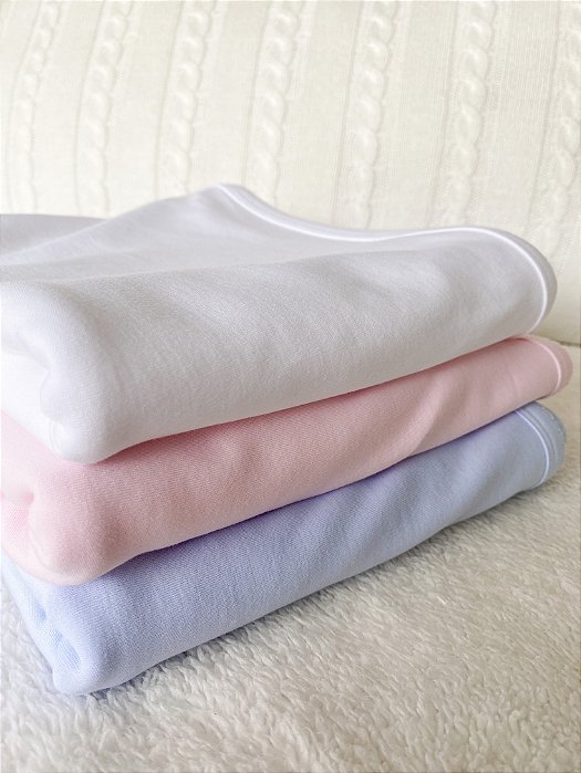 Manta ROSA Bebê em algodão Pima