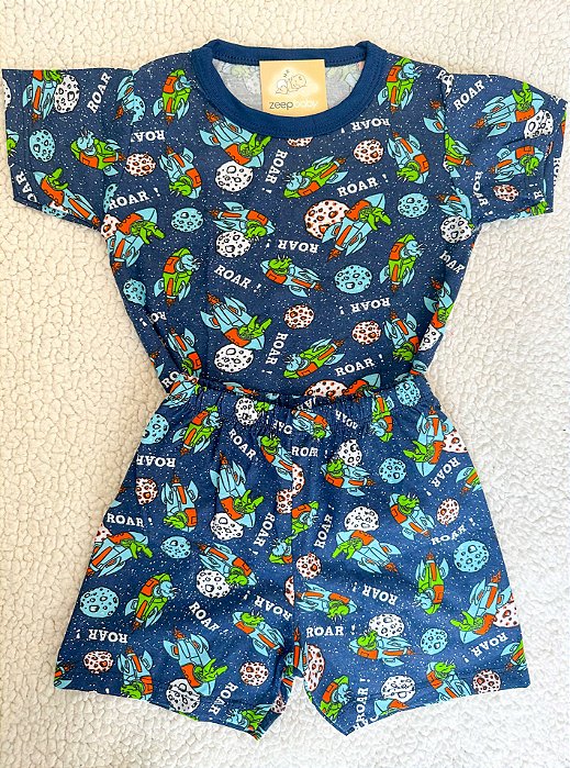 Pijama Azul Marinho Foguete