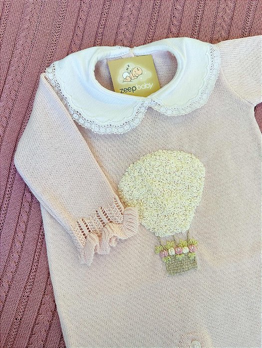 Macacão Balão Rosa Bebê