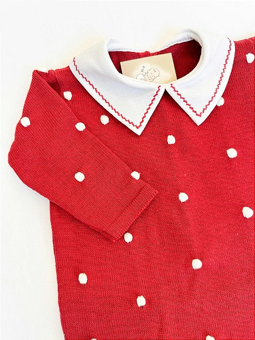 Macacão Vermelho Poà