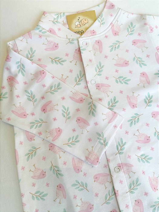 Macacão Passarinho Rosa