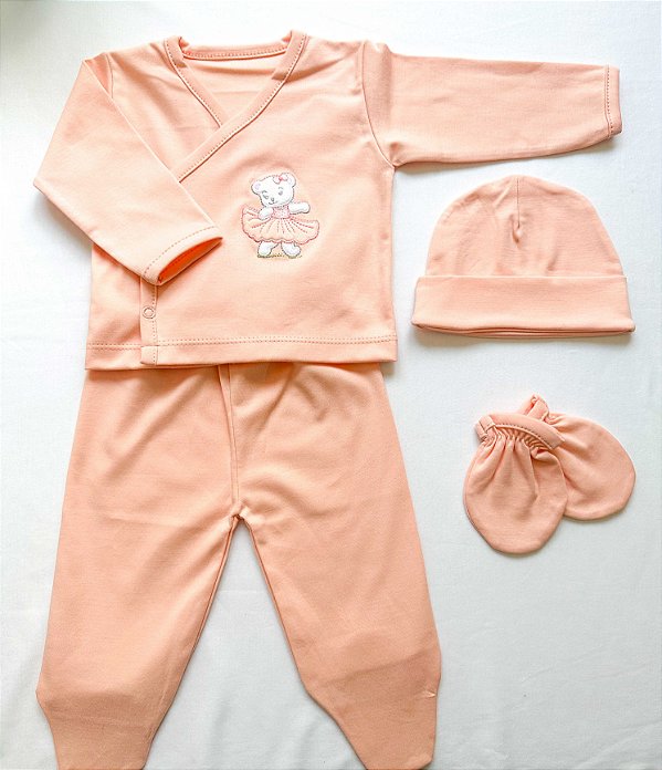 Casaco+calça+gorro+luva SALMÃO