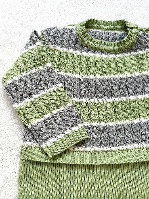 Macacão listras Verde