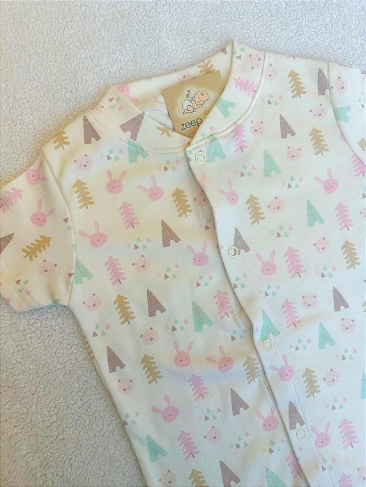 Macacão Curto Coelho e Urso