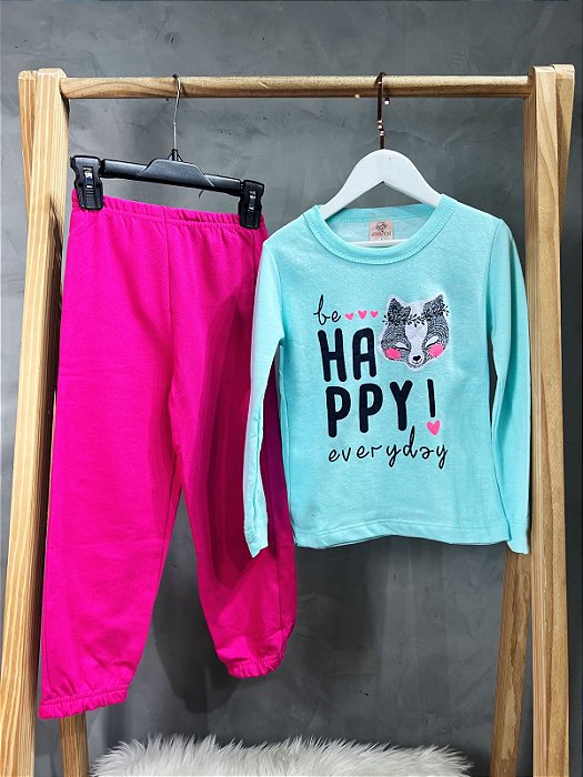 Conjunto de Moletom Infantil - Feminino | Happy Every Day
