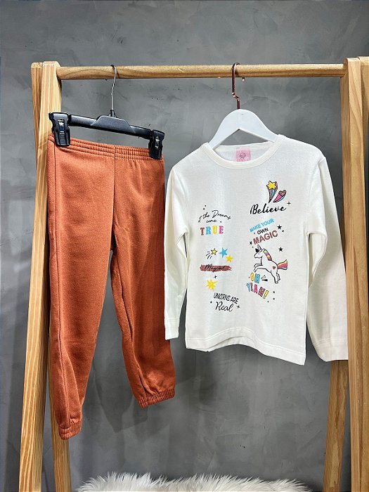 Conjunto de Moletom Infantil - Feminino | Unicorn