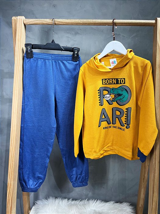 Conjunto de Moletom Infantil - Masculino | Born To roar