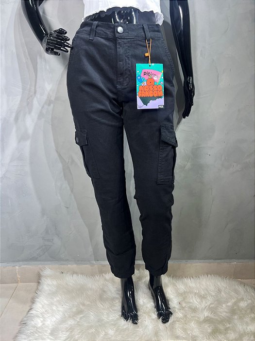 Calça Sarja Preto PITICAS  -Feminino