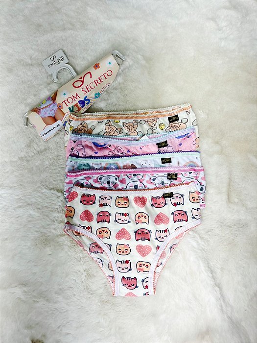 Kit com 5 Calcinhas Infantil 011