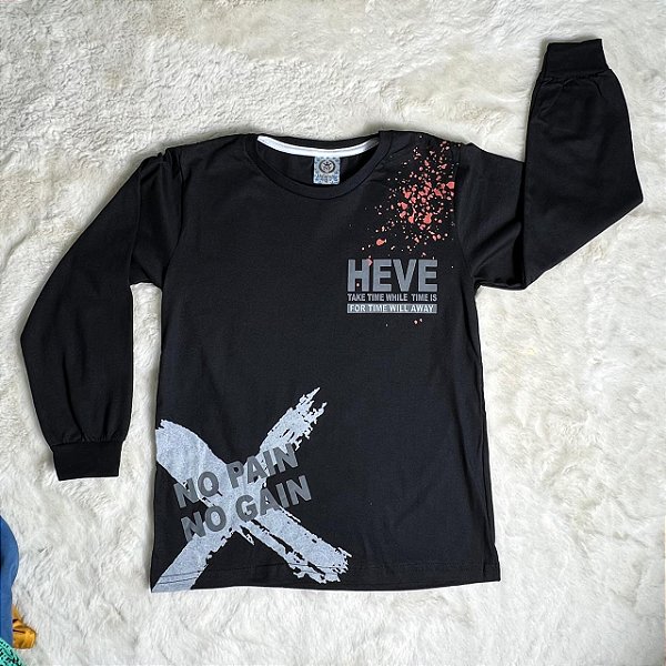 Camiseta Manga Longa Infantil 4 ao 8
