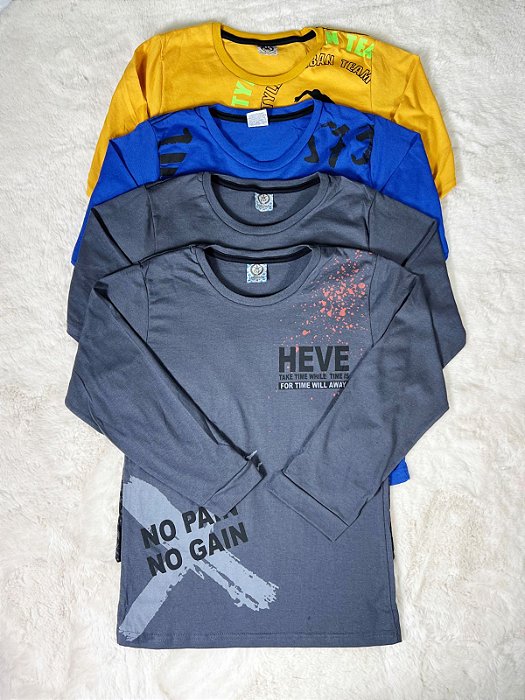 Camiseta Manga Longa Infantil 10 ao 14