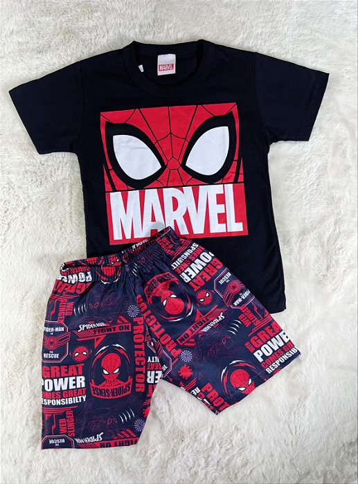 Conjuntinho Infantil - Estampa Rotativa Bermuda Tactel 0003