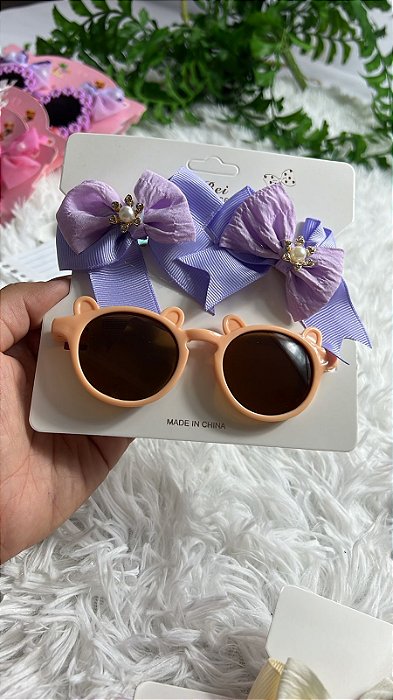 Óculos C/ Laço - Gatinho