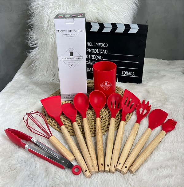 Kitchen Utencils - Kit 12 Talheres de Silicone