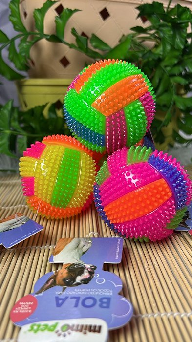 Brinquedo Pet Bolinha C/ Luz Espinhos