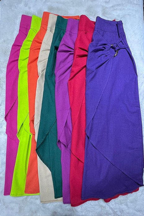 Saia Envelope Longa Fashion Modelos
