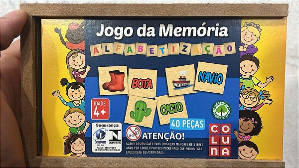 Jogo da Memória - Alfabetização (40 Peças)