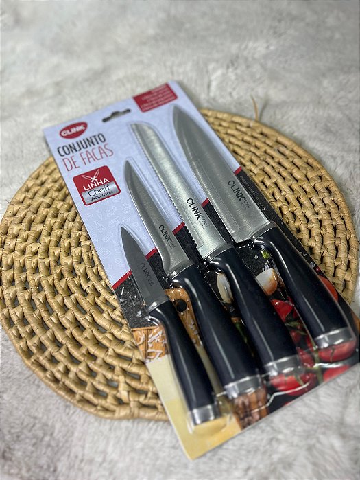 Conjunto de Facas Inox - 4 Facas