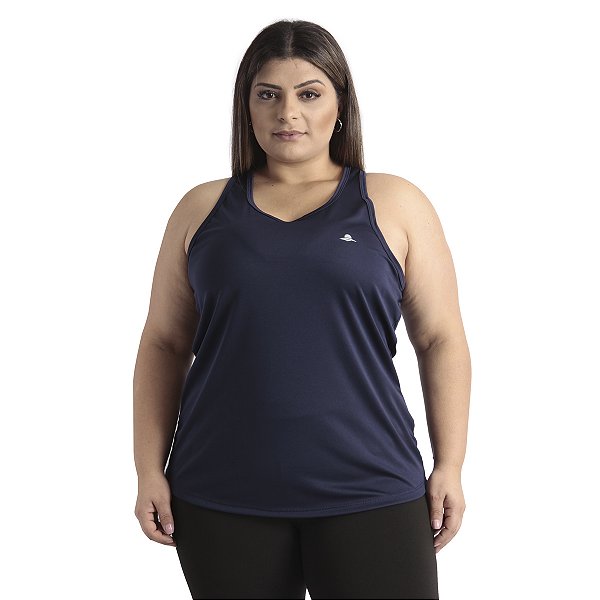 Blusa Regata Plus Size Dry Fit Fitness Academia