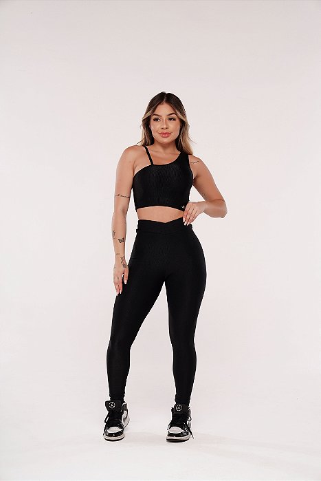 Conjunto Canelado Gloss Feminino Fitness Academia