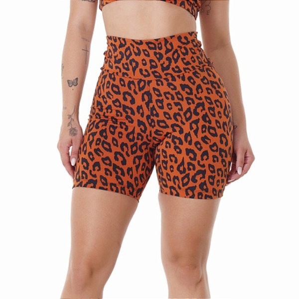 Short Onça Fitness Feminino Academia