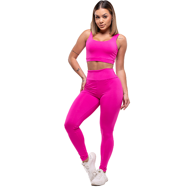 Conjunto Pink Famingo Feminino Academia