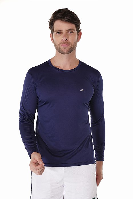Camiseta Masculina Manga Longa UV 50+ Proteção Solar