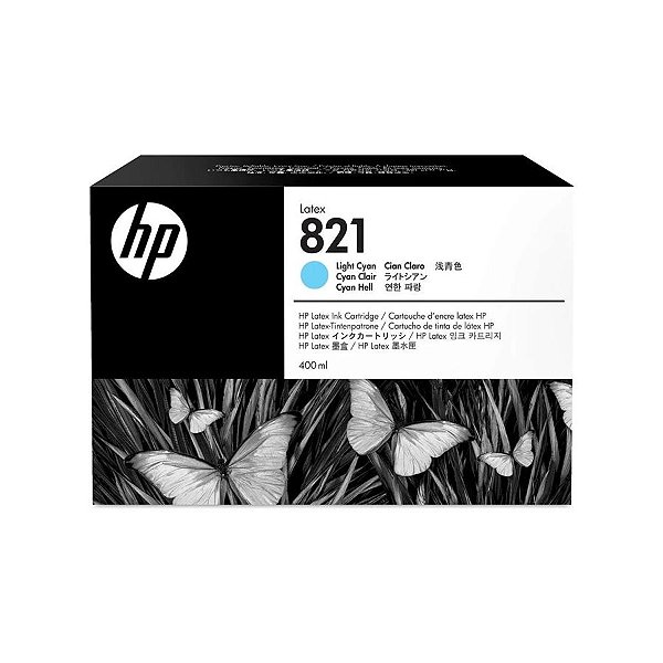 Cartucho de Plotter HP Látex 821 - G0Y90A Ciano Claro
