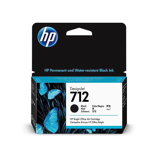 Cartucho de Plotter HP 712 - 3ED70A Preto