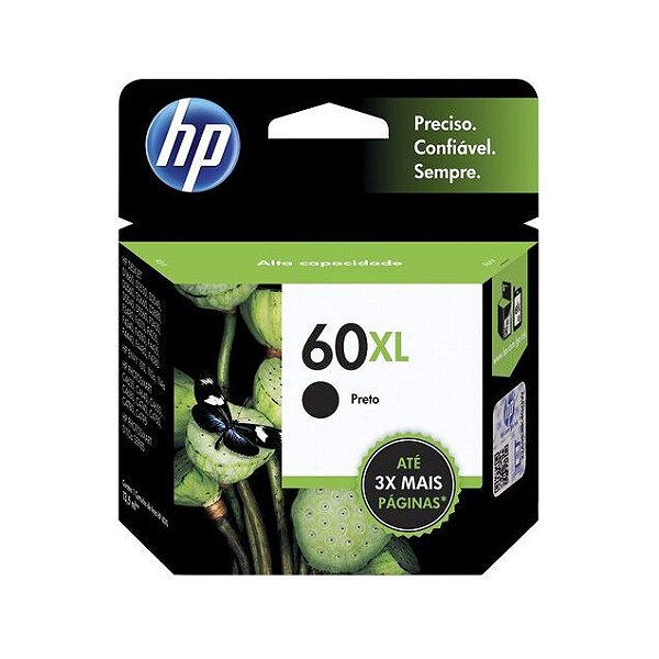 Cartucho HP 60XL - CC641WB Preto
