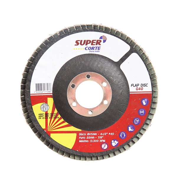 Disco de Lixa Flap G40 - 115mm - Super