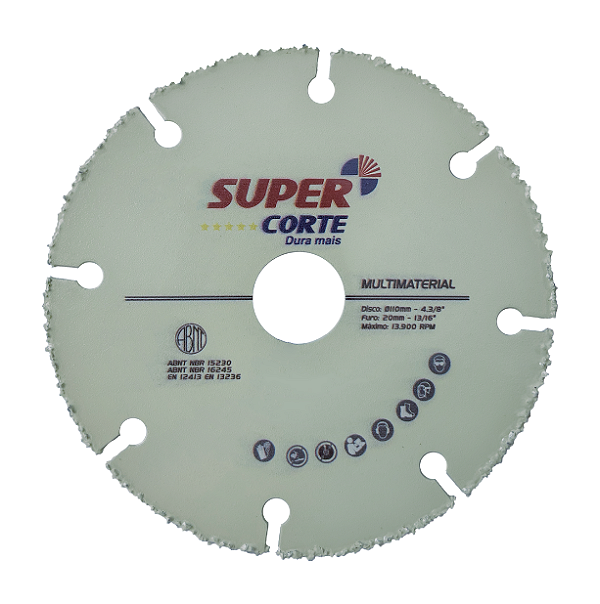 Disco Multimaterial Tungstênio - 110mm - Super