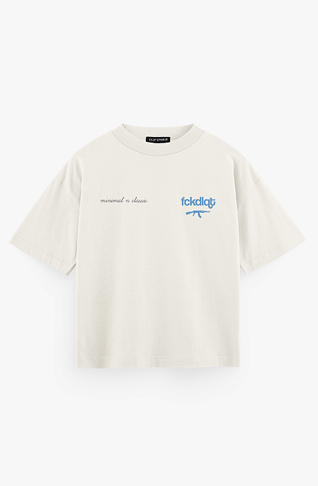Camiseta Oversized Fck Dlqt - Off-White