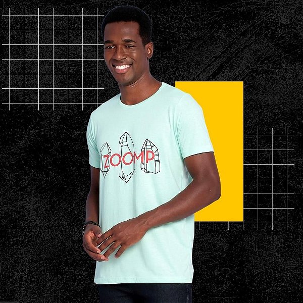 T-Shirt Zoomp Verde Água & Vermelha