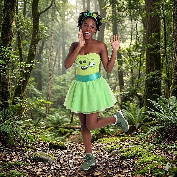 Fantasia Angry Birds Minions Pigs Adulto - SOMENTE ALUGUEL