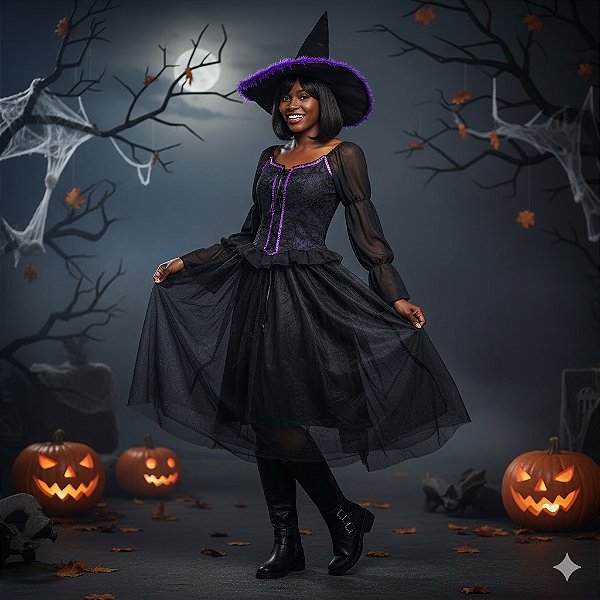 Fantasia Bruxa Morgana Adulto - SOMENTE ALUGUEL
