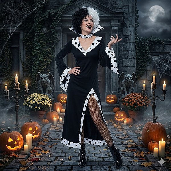 Fantasia Cruella Adulto - SOMENTE ALUGUEL