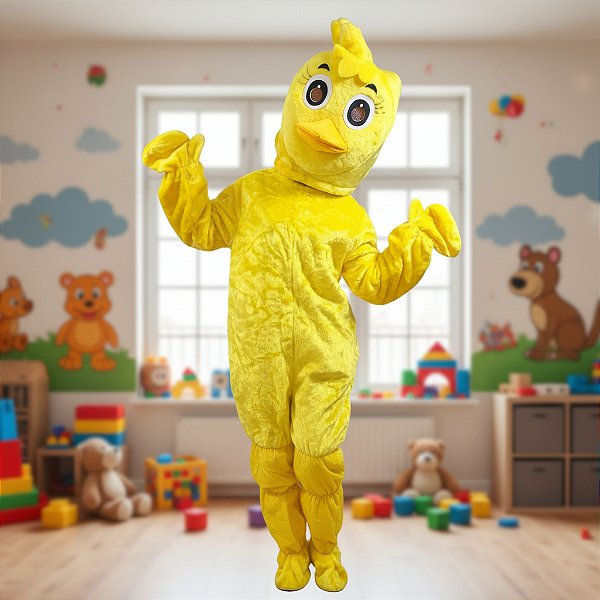 Pintinho Amarelinho Cabeção Adulto - SOMENTE ALUGUEL