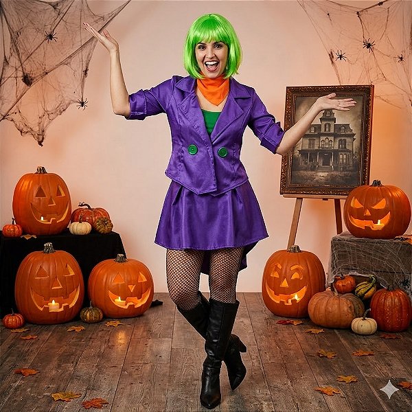 Fantasia Coringa Feminina Adulto - SOMENTE ALUGUEL